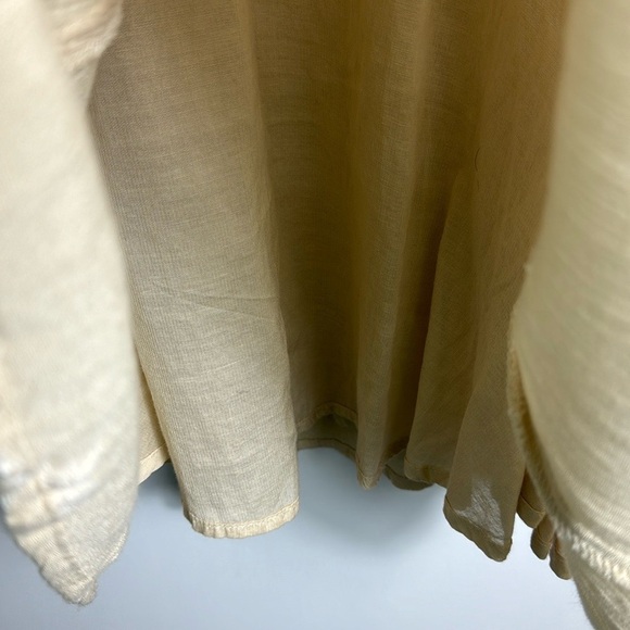 Free People Almond Jasmine Embroidered Kimono Faux Wrap Fit & Flare Dress Size 2 - Picture 3 of 11